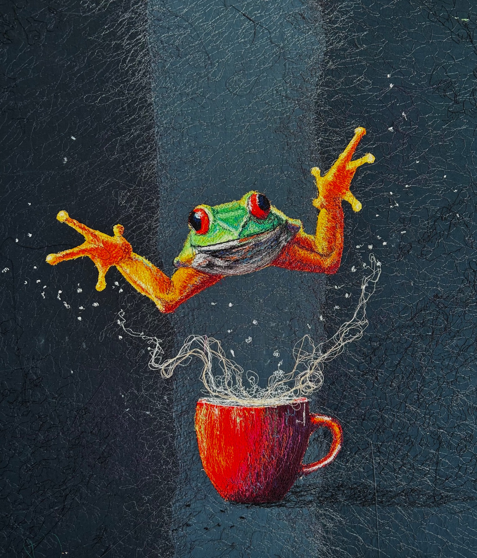 "Coffee Break" 70 x 60 cm